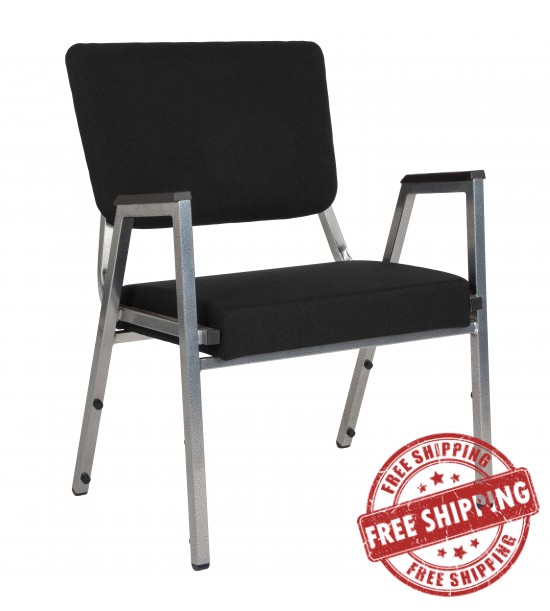 Flash Furniture XU-DG-60443-670-2-BK-GG HERCULES Series 1500 lb. Rated Black Antimicrobial Fabric Bariatric Medical Reception Arm Chair with 3/4 Panel Back Flash Furniture XU-DG-60443-670-2-BK-GG HERCULES Series 1500 lb. Rated Black Antimicrobial Fabric Bariatric Medical Reception Arm Chair with 3/4 Panel Back